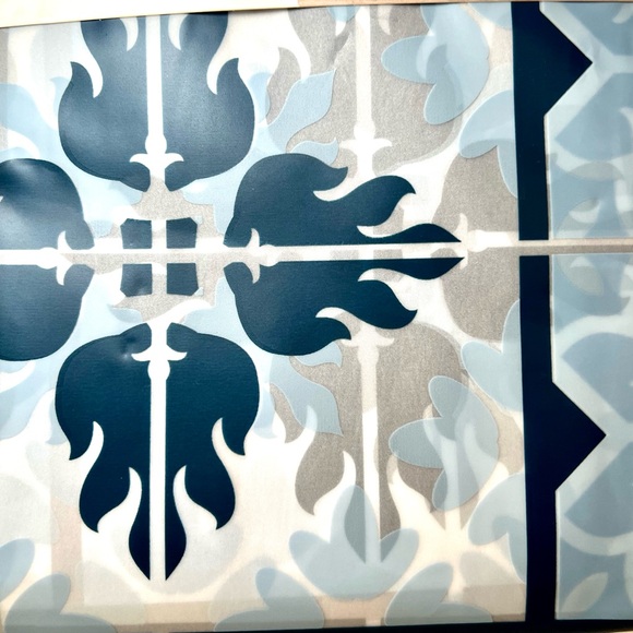 Mosaic Tiles Peva Shower Curtain Shades of Blue - Picture 9 of 9